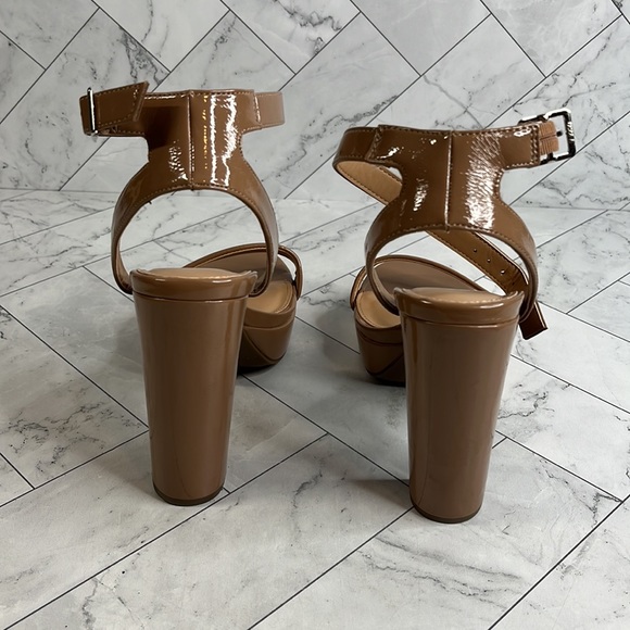 NWT Bar III Womens  Ivy Camel Sandal Block Platform Heel Heels SIZE 10M - Picture 6 of 8